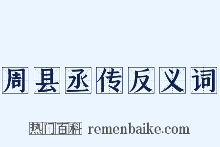 周县丞传反义词是什么意思的图片